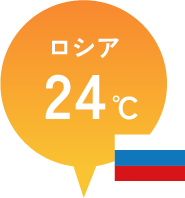ロシアの室温は24度