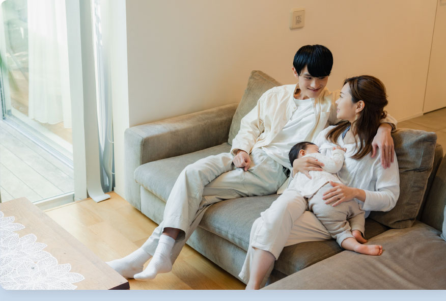 快適な暮らしを送る家族