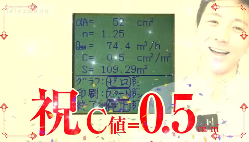 祝 C値=0.5㎠/㎡