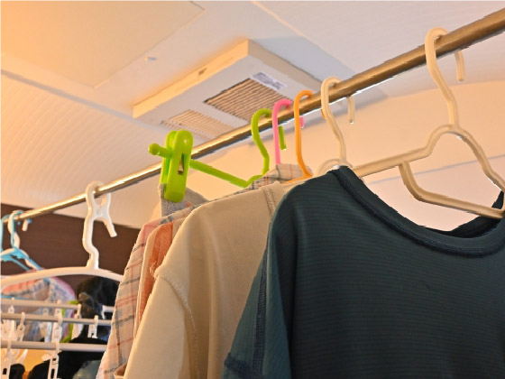 室内干し・部屋干し 調湿コントロール