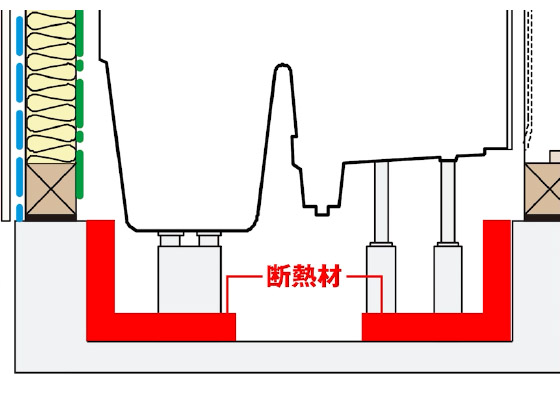 床断熱 お風呂周り